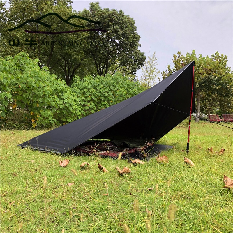 Cheap Goat Tents Ultralight Camping Pyramid Tent 3 4 Person 210T Large Rodless Teepee Tents for Family Team Outdoor Backpacking Camping Hiking Tents 